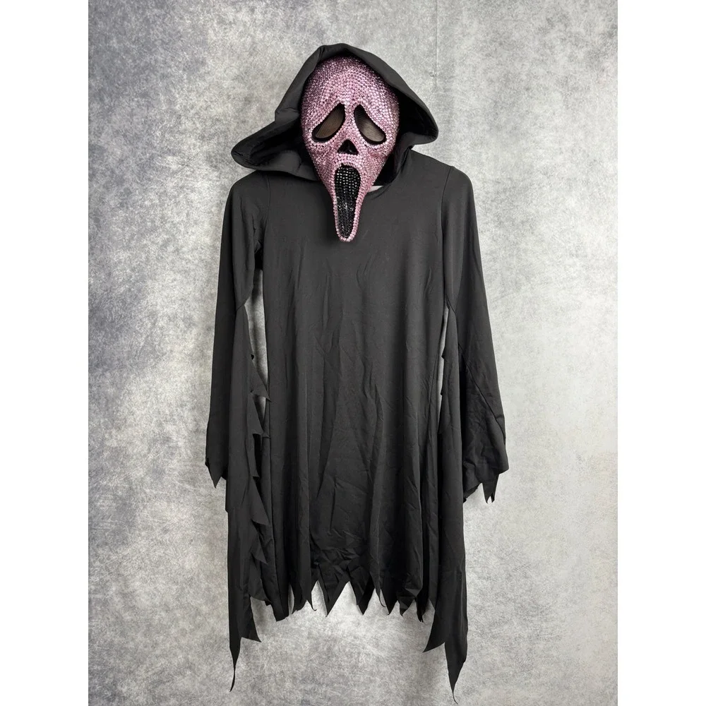 Spirit Halloween Costume Youth Kids Girls Bling‎ Ghost Face Costume Size Large